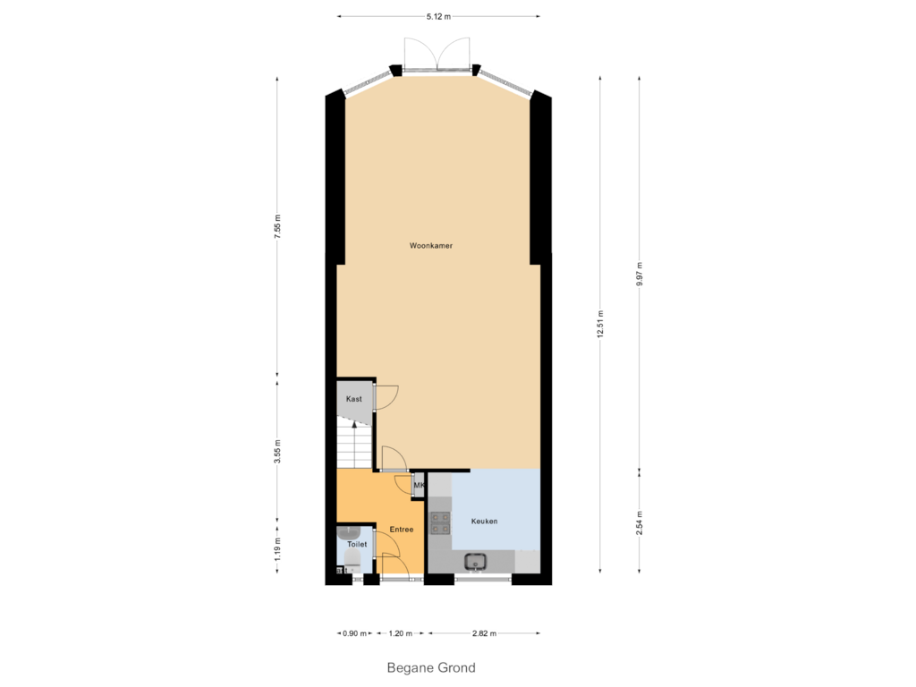 View floorplan of Begane Grond of Aureliushof 12