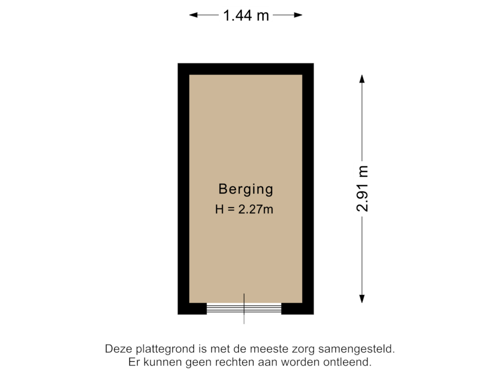 Bekijk plattegrond van Berging van Bickerstraat 10-A