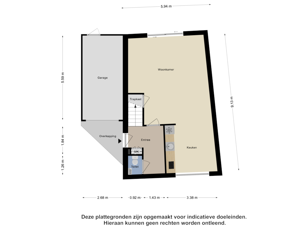 Bekijk plattegrond van Begane grond van Irene Vorrinkland 21