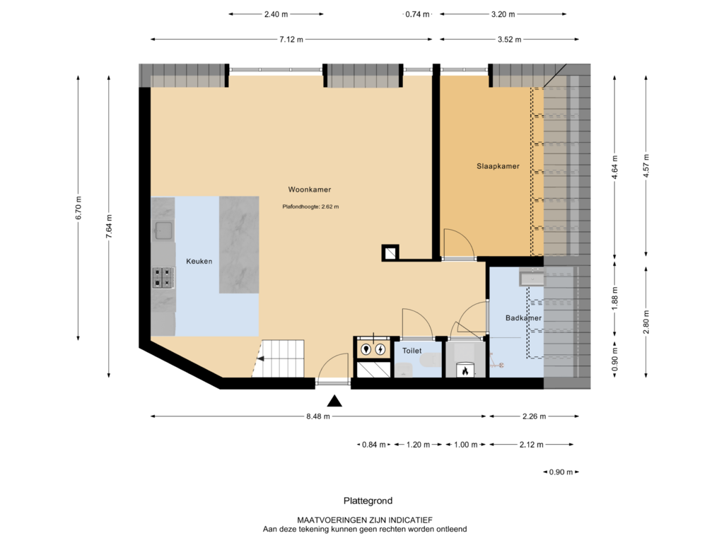 Bekijk plattegrond van Plattegrond van Voorstraat 352-K