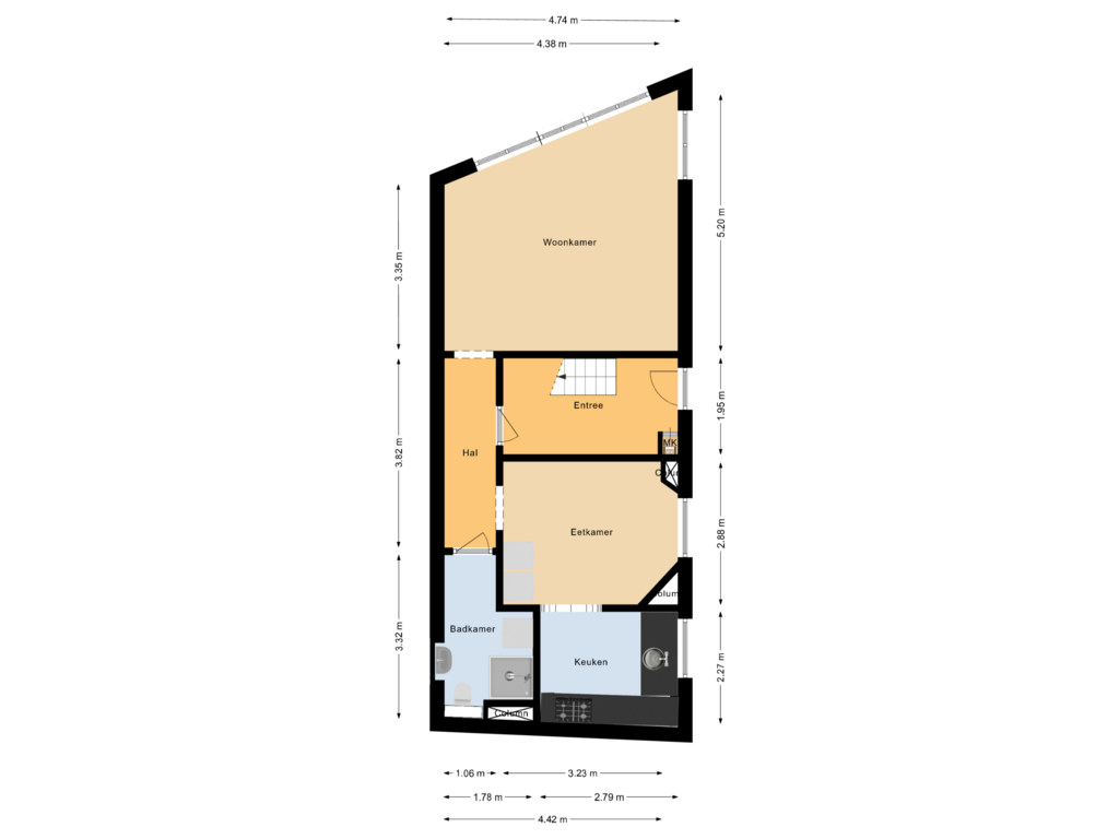 View floorplan of Begane grond of Oudestraat 246