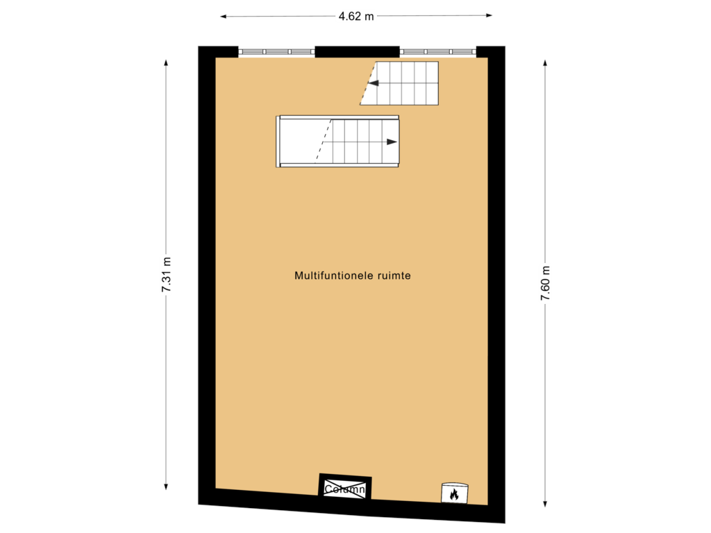 View floorplan of Tweede verdieping of Oudestraat 246