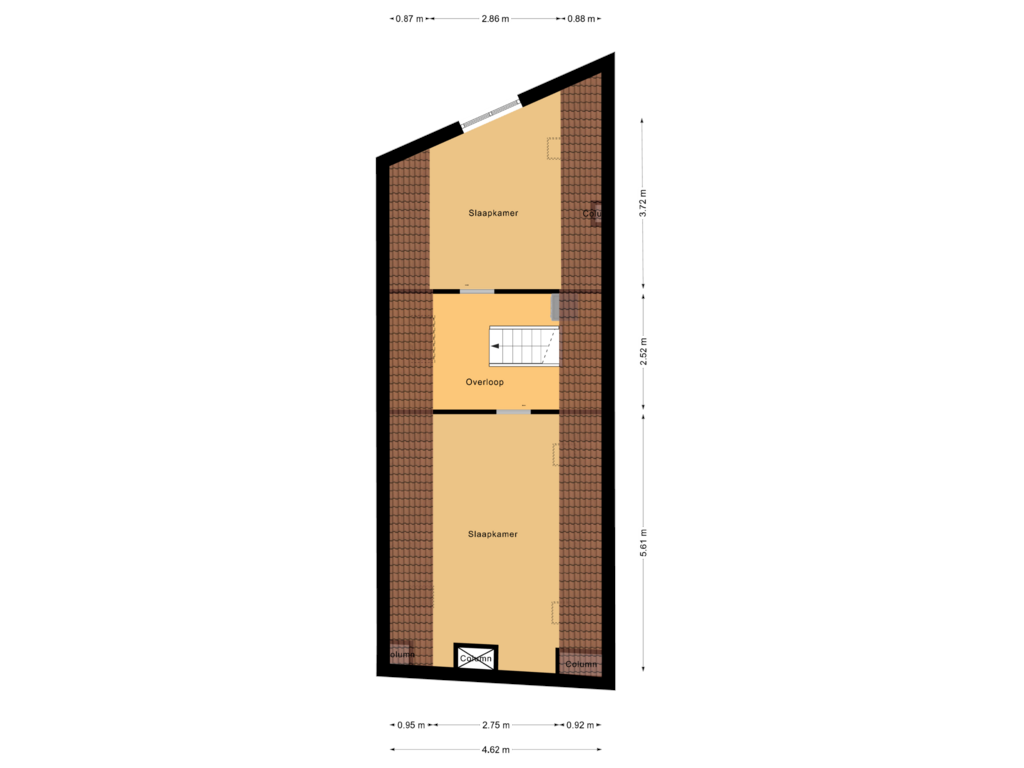 View floorplan of Derde verdieping of Oudestraat 246