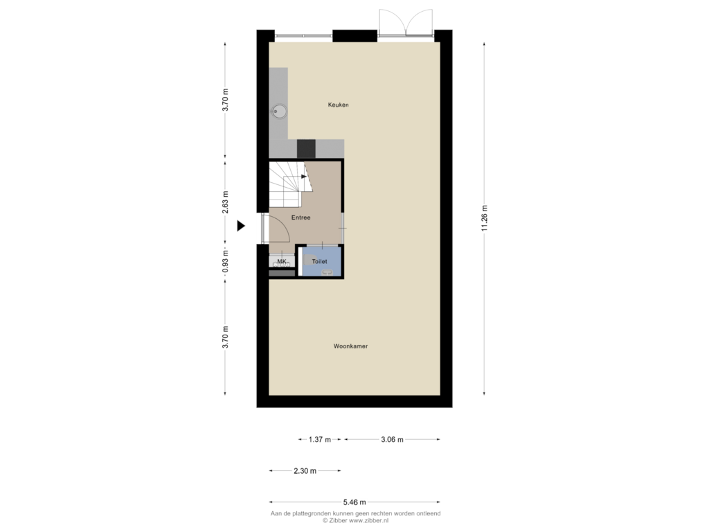 Bekijk plattegrond van Begane Grond van Vrijstaande woning met garagebox (Bouwnr. 1)