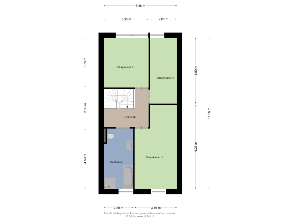 Bekijk plattegrond van Eerste Verdieping van Vrijstaande woning met 2 garageboxen (Bouwnr. 1)