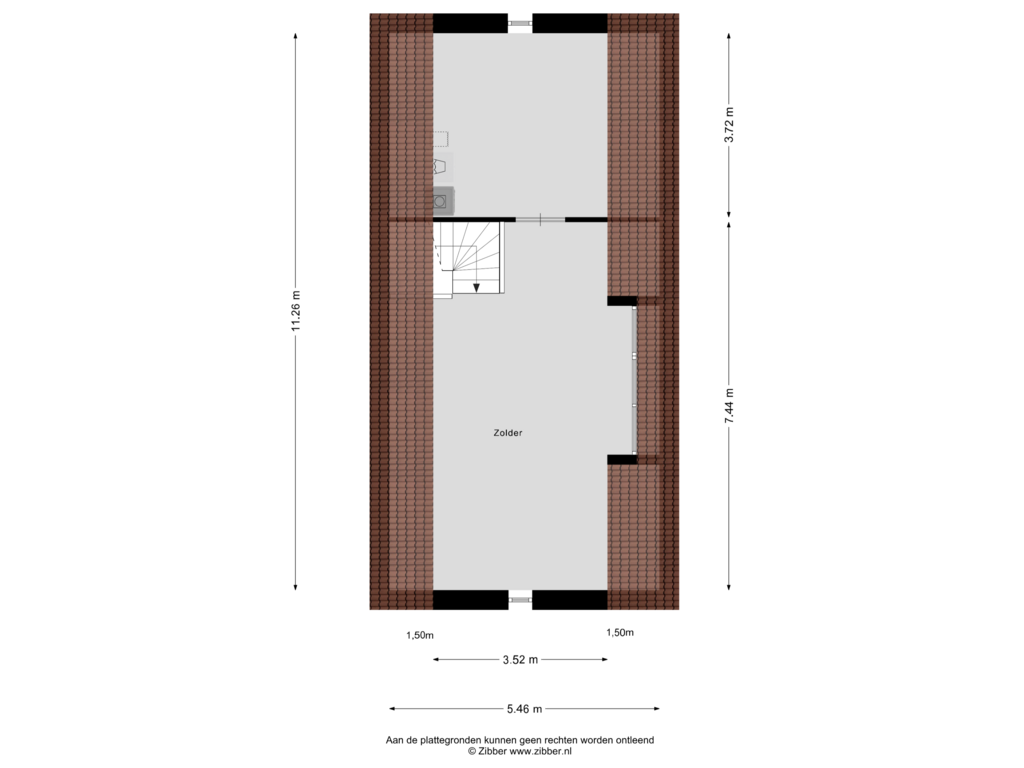 Bekijk plattegrond van Tweede Verdieping van Vrijstaande woning met 2 garageboxen (Bouwnr. 1)