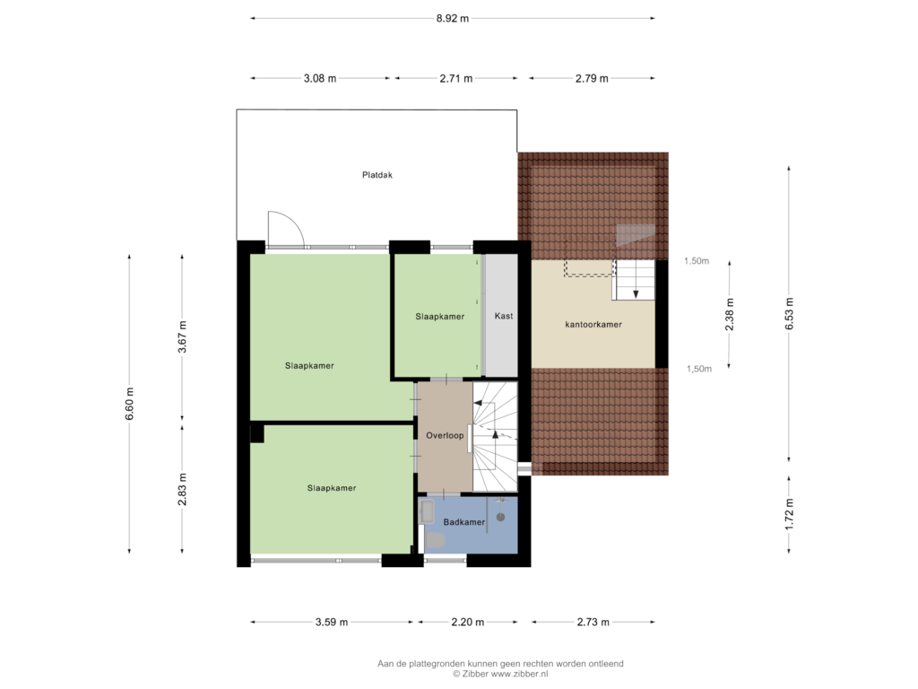 Bekijk plattegrond van Eerste verdieping van Roemer Visscherstraat 7