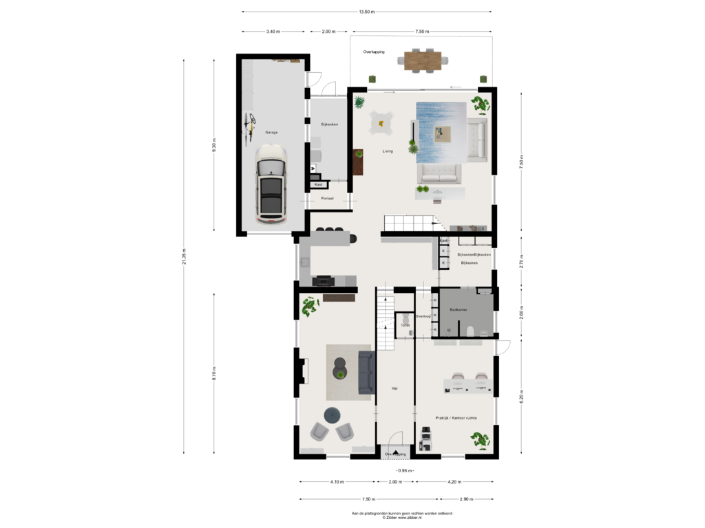 View floorplan of Begane Grond of Burg. Vullersstraat 12