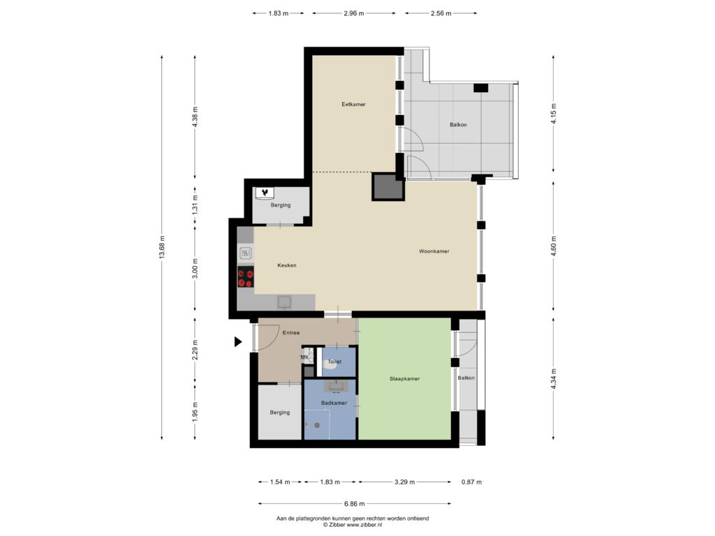 View floorplan of Appartement of Plankier 10