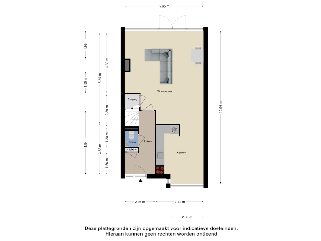 Bekijk plattegrond van Begane Grond van Vossenlaar 58