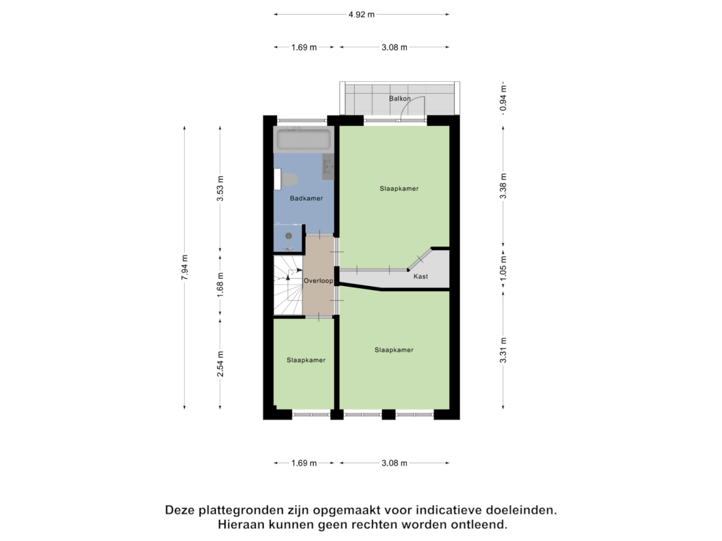 Bekijk plattegrond van Eerste Verdieping van Reijer Anslostraat 16