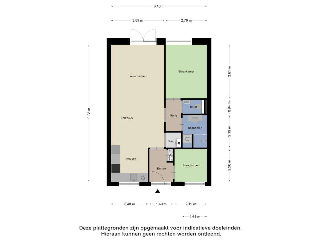 View floorplan of Appartement of Wervelstraat 36