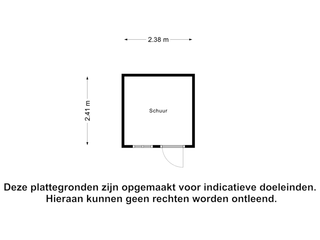 View floorplan of Berging of Wervelstraat 36