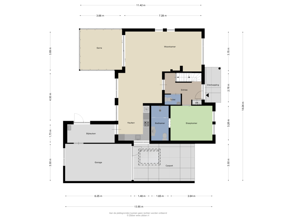 Bekijk plattegrond van Begane grond van Van Raethof 1