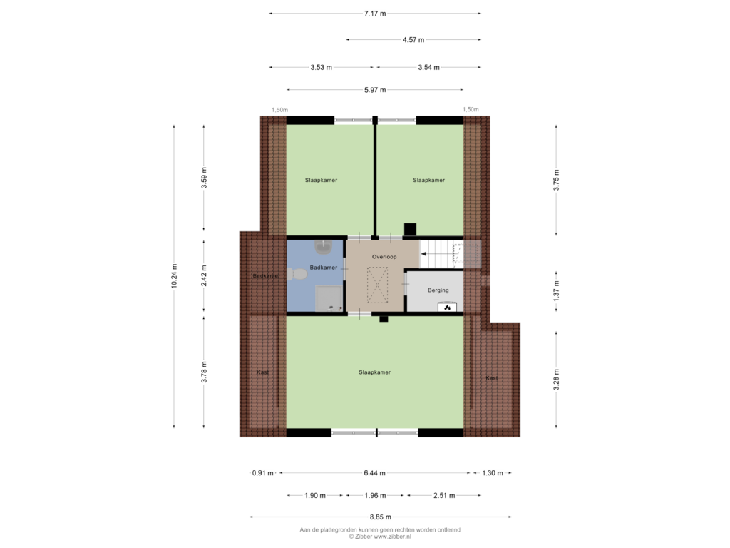 Bekijk plattegrond van Eerste verdieping van Van Raethof 1