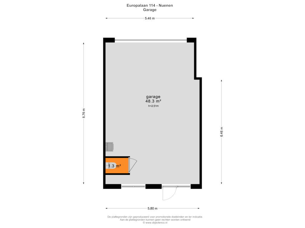 Bekijk plattegrond van Garage van Europalaan 114