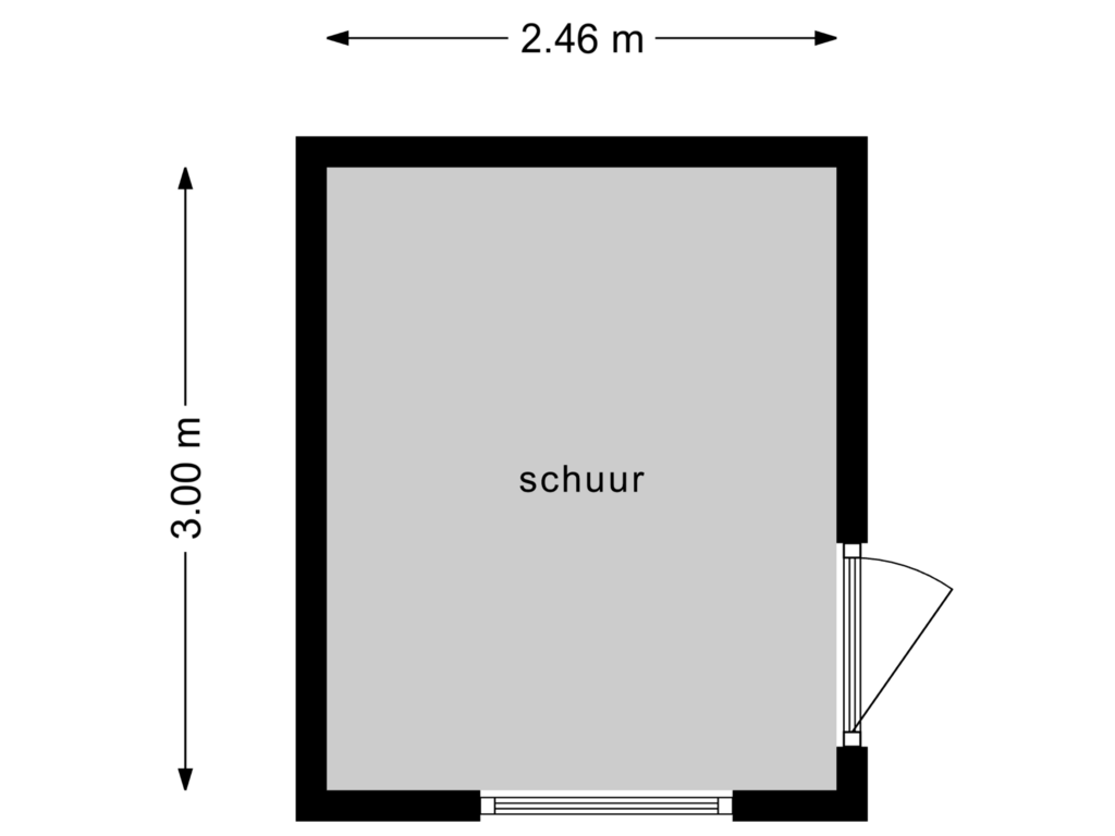 View floorplan of Schuur of St. Annepad 21