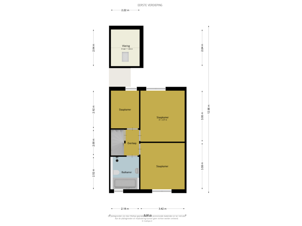 Bekijk plattegrond van Eerste verdieping van Peppelbos 13