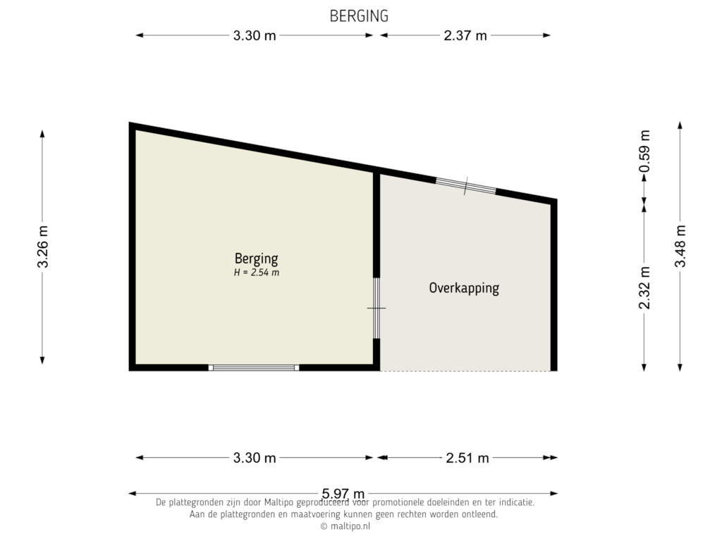 Bekijk plattegrond van Berging van Peppelbos 13