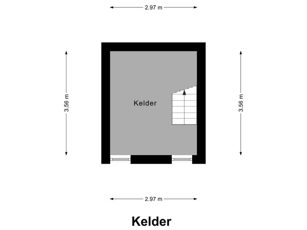 View floorplan of Kelder of Oudeweg 89