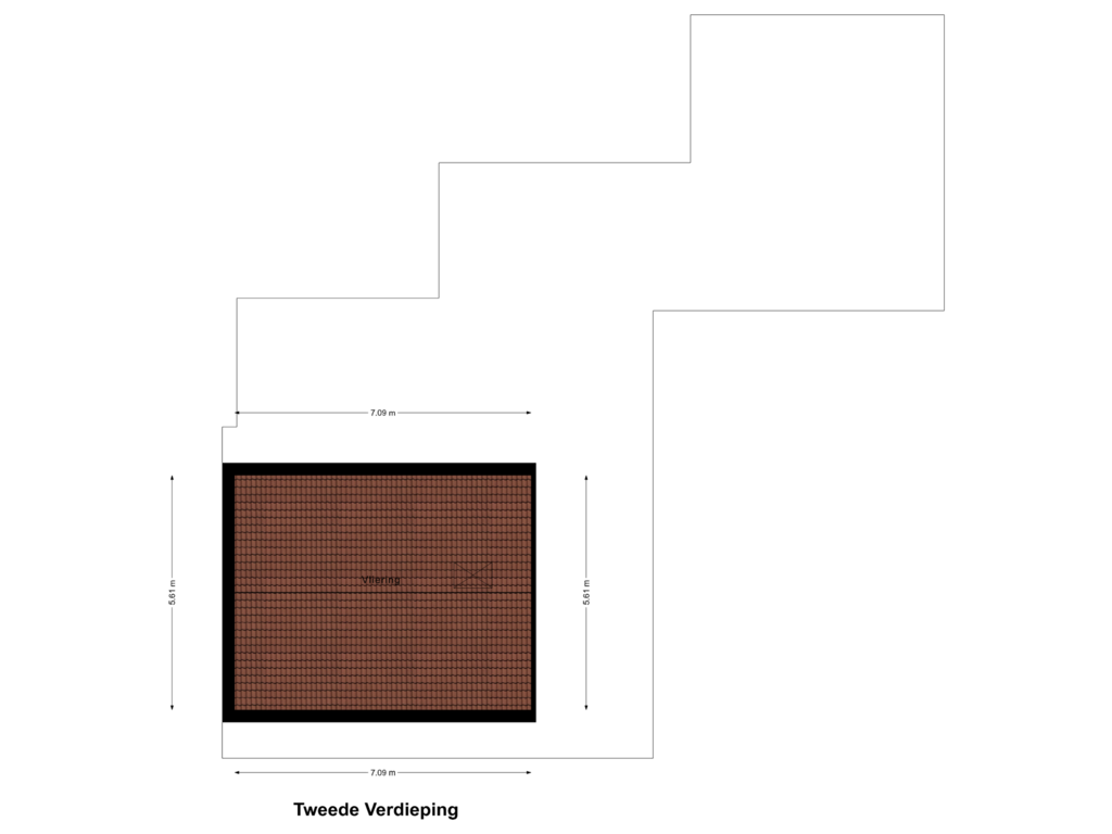 View floorplan of Tweede Verdieping of Oudeweg 89