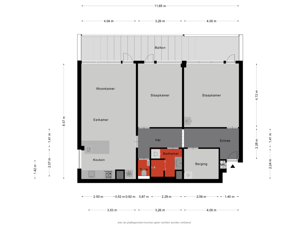 Bekijk plattegrond van Appartement van Genovevalaan 264