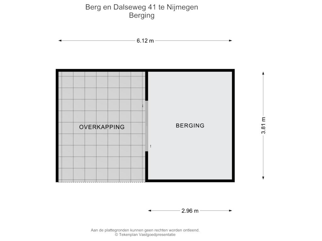 Bekijk plattegrond van Berging van Berg en Dalseweg 41