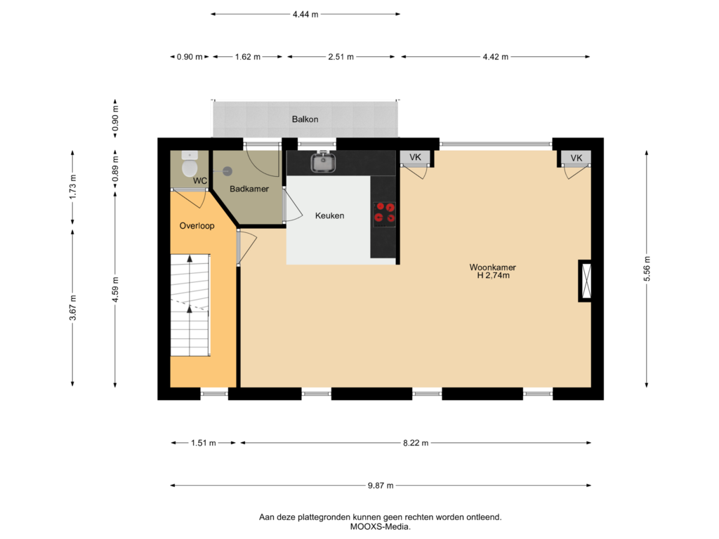 Bekijk plattegrond van 1e Verdieping van Bootstraat 14