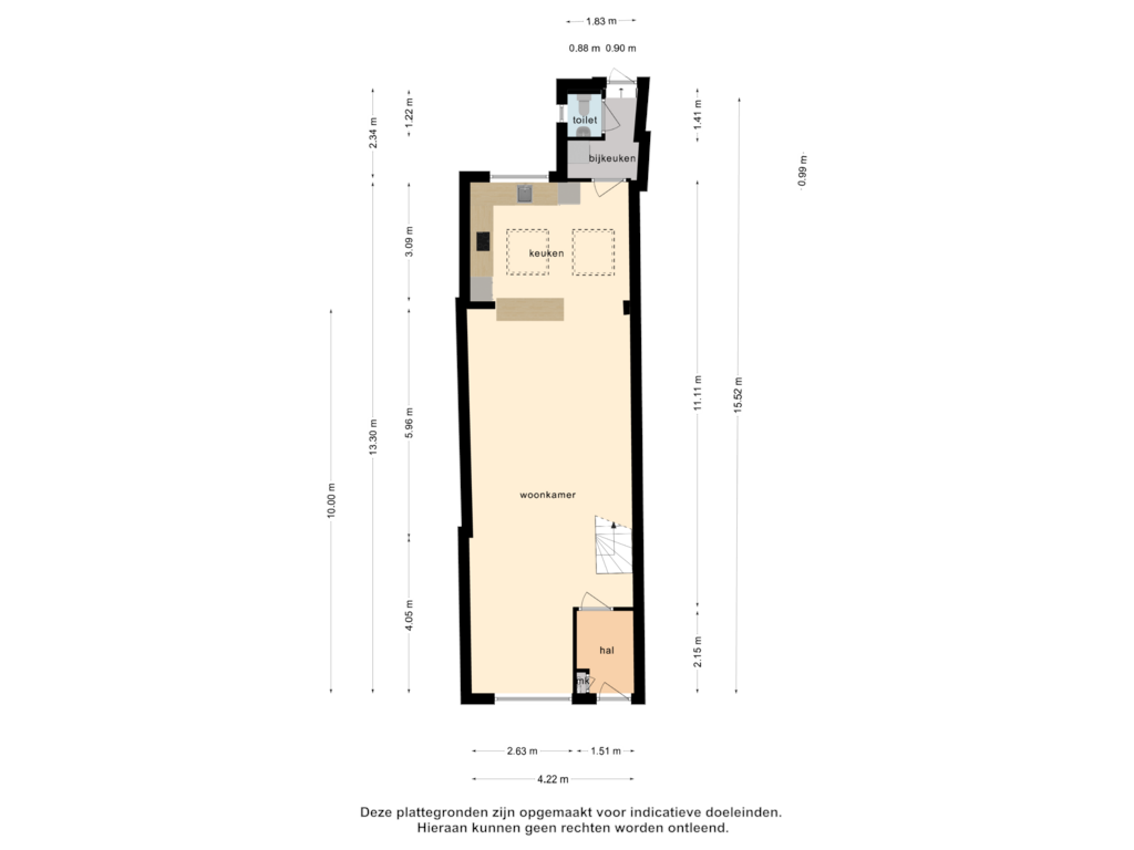 Bekijk plattegrond van Begane grond van Klaverstraat 27