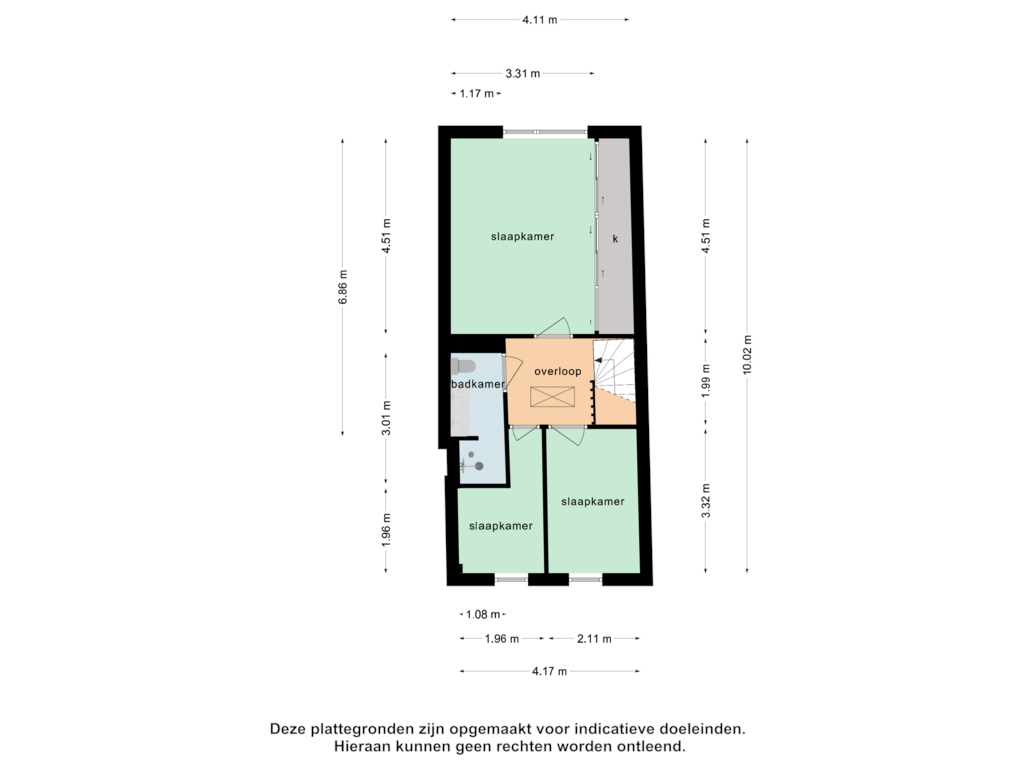 Bekijk plattegrond van 1e verdieping van Klaverstraat 27