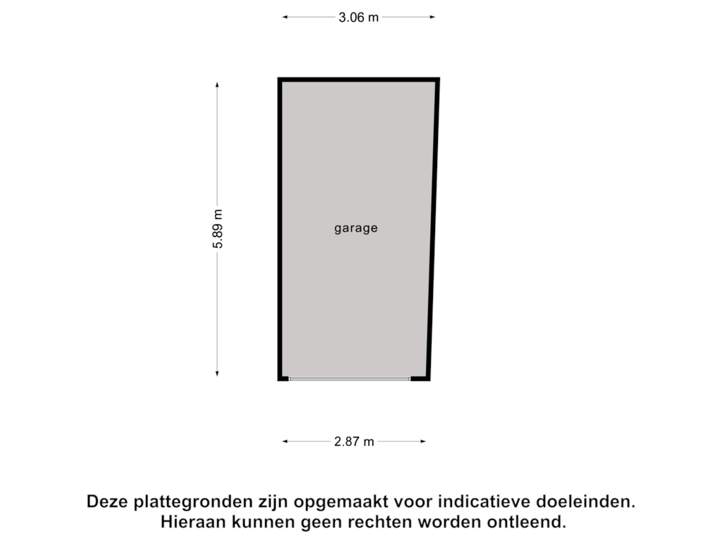 Bekijk plattegrond van Garage van Klaverstraat 27