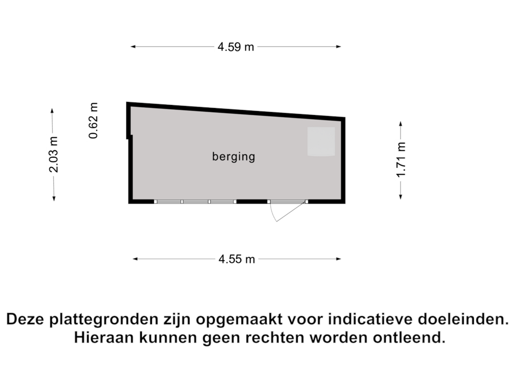 Bekijk plattegrond van Berging van Klaverstraat 27