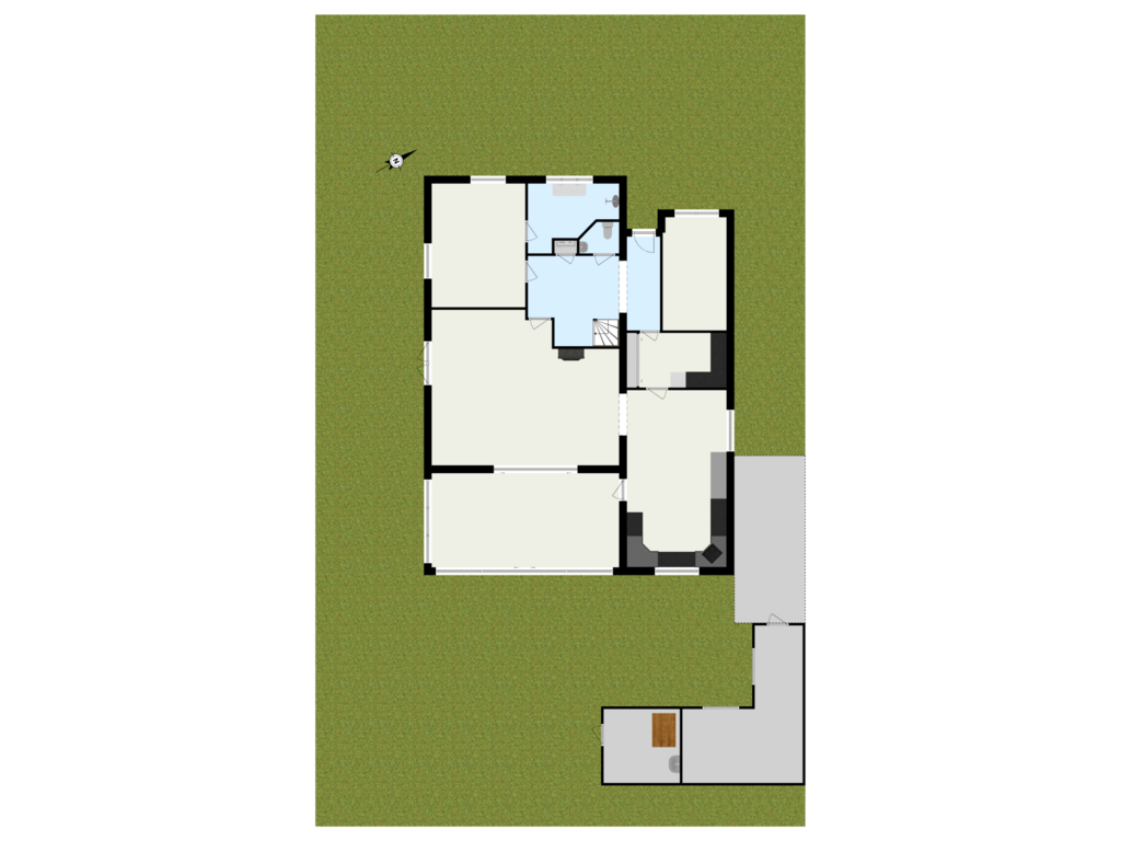 Bekijk plattegrond van Begane Grond tuin van Manegelaantje 6