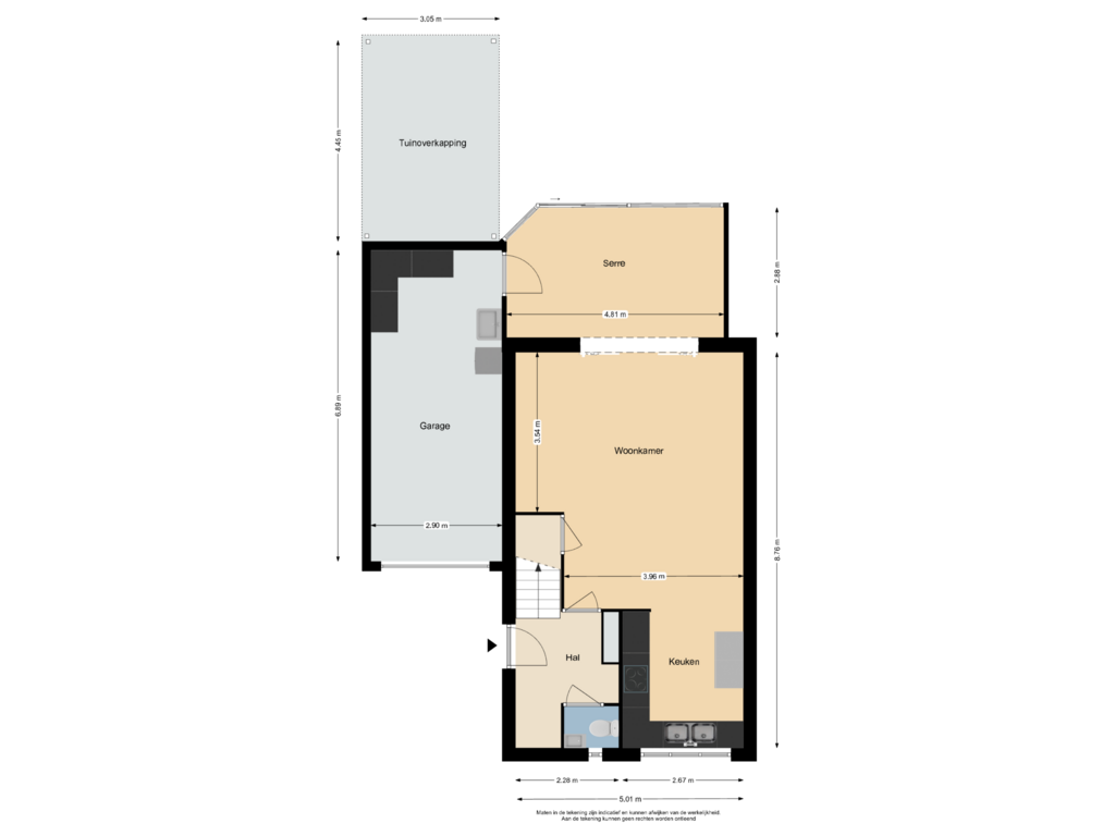 Bekijk plattegrond van Begane grond van Wilhelmina Druckerlaan 10