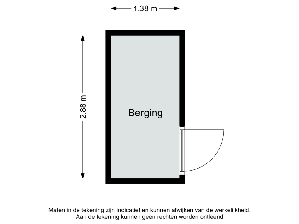 Bekijk plattegrond van Berging van Wilhelmina Druckerlaan 10