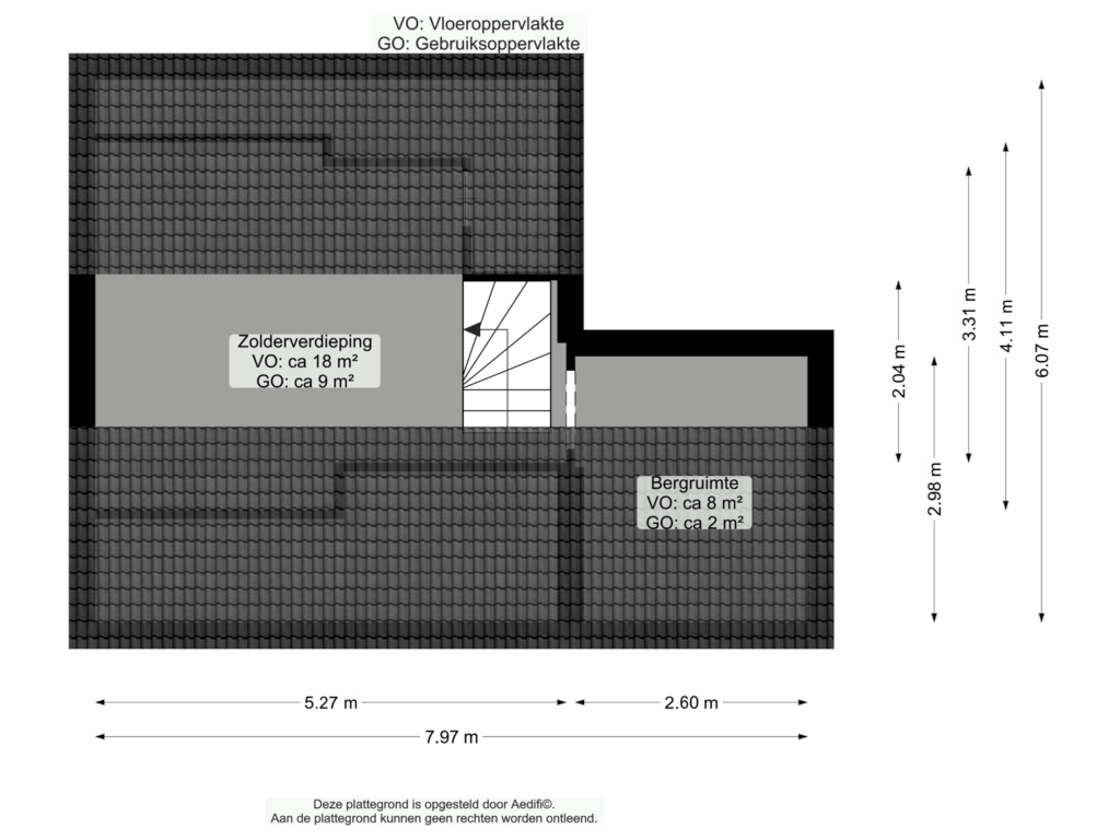 Bekijk plattegrond van Derde verdieping van Fruitstraat 22