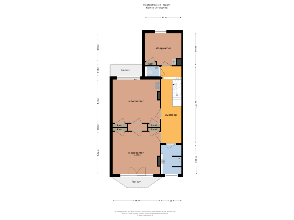 View floorplan of EERSTE VERDIEPING of Hoofdstraat 31