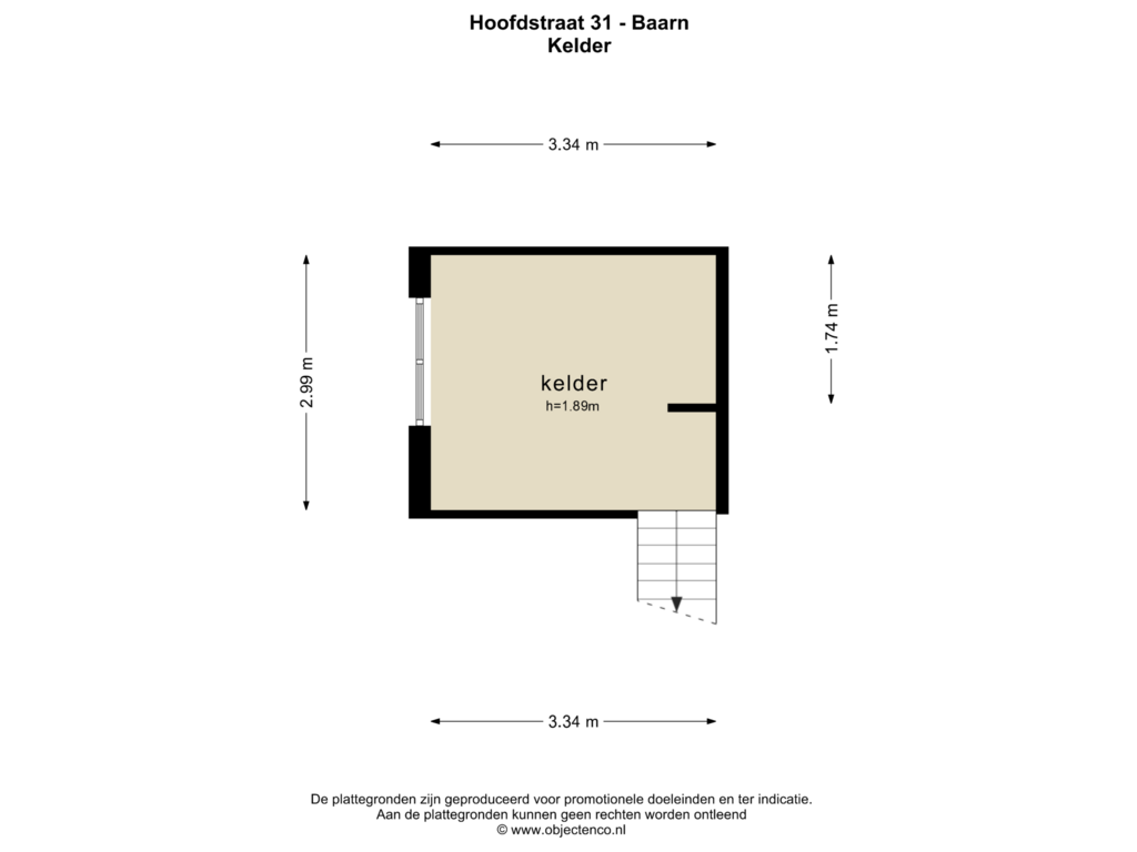 View floorplan of KELDER of Hoofdstraat 31