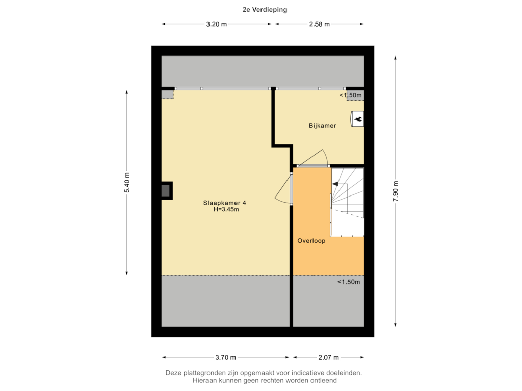 Bekijk plattegrond van 2e Verdieping van Willem de Zwijgerlaan 4