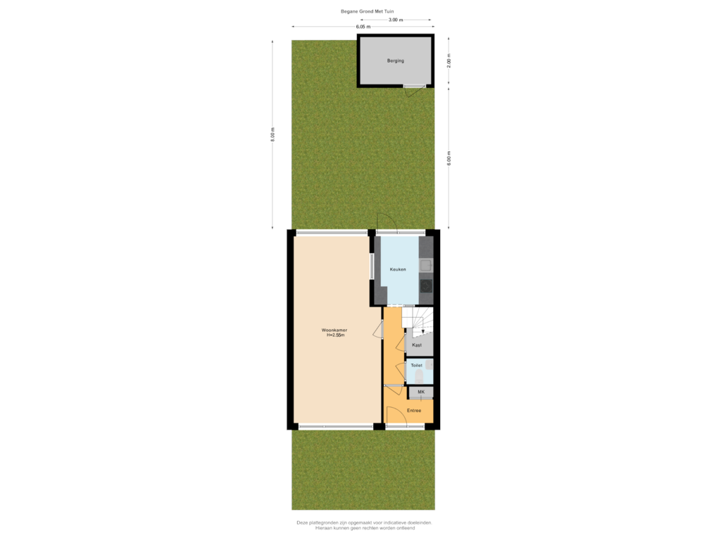 Bekijk plattegrond van Begane Grond Met Tuin van Willem de Zwijgerlaan 4