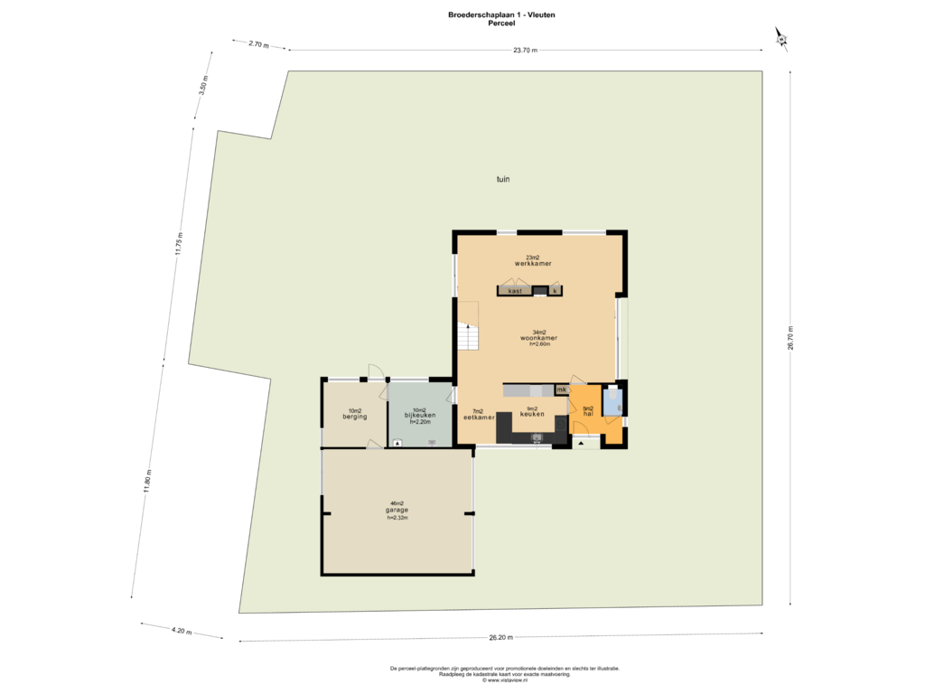 Bekijk plattegrond van PERCEEL van Broederschaplaan 1