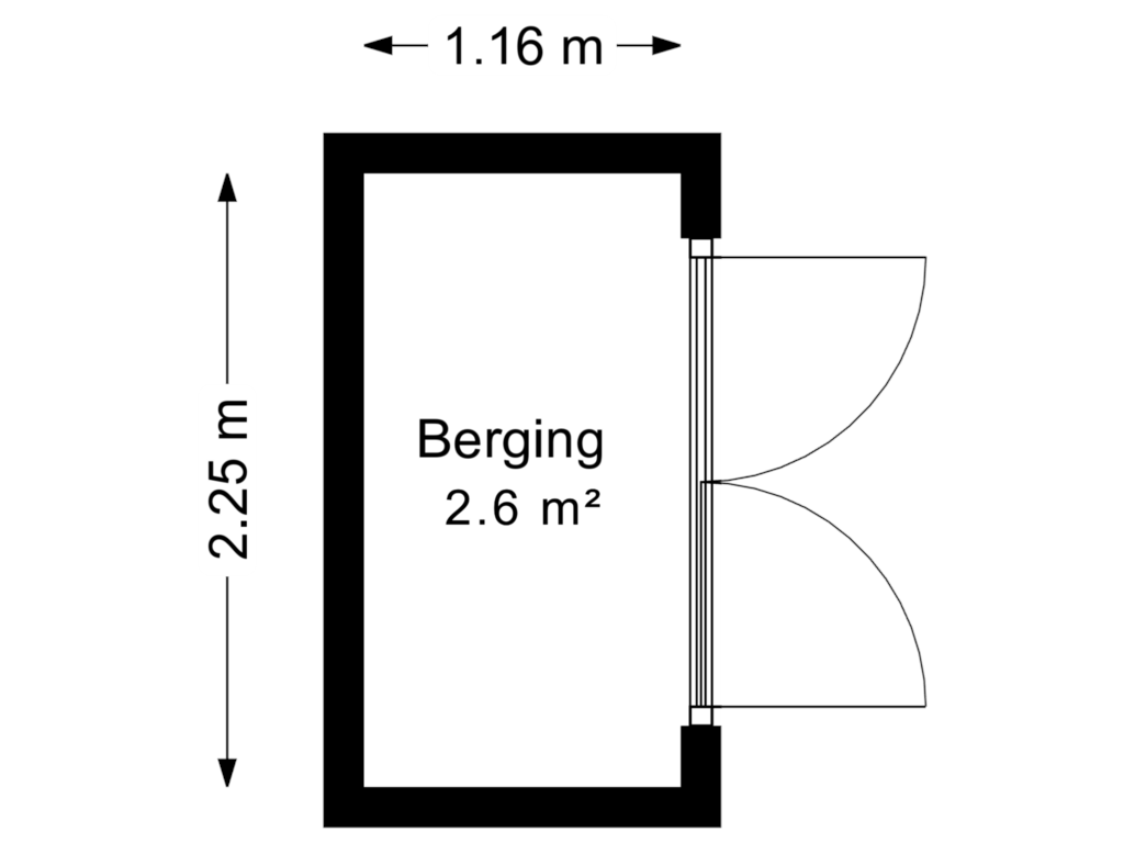 View floorplan of Berging of Hendrik Tollensplantsoen 34