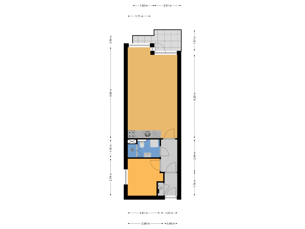 Bekijk plattegrond van 3e Verdieping van 2e Messstraat 44