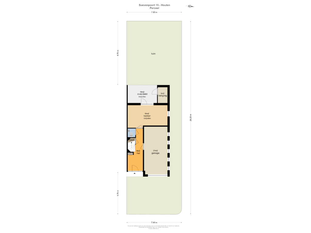 Bekijk plattegrond van PERCEEL van Suevenpoort 15