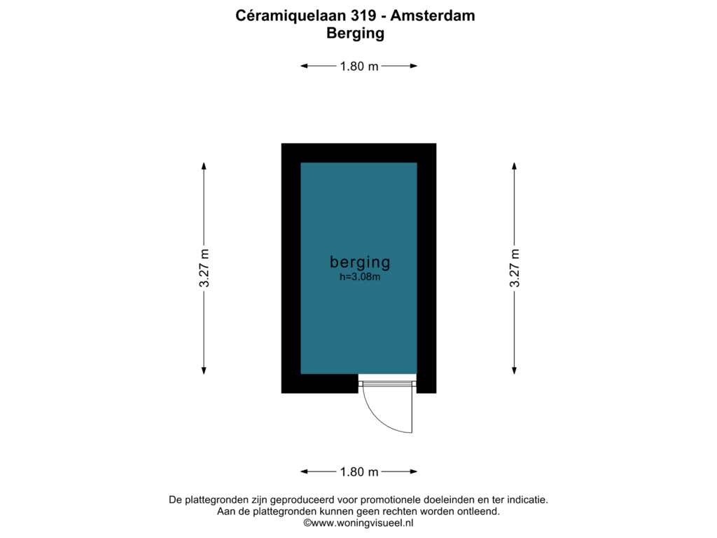 View floorplan of BERGING of Céramiquelaan 319