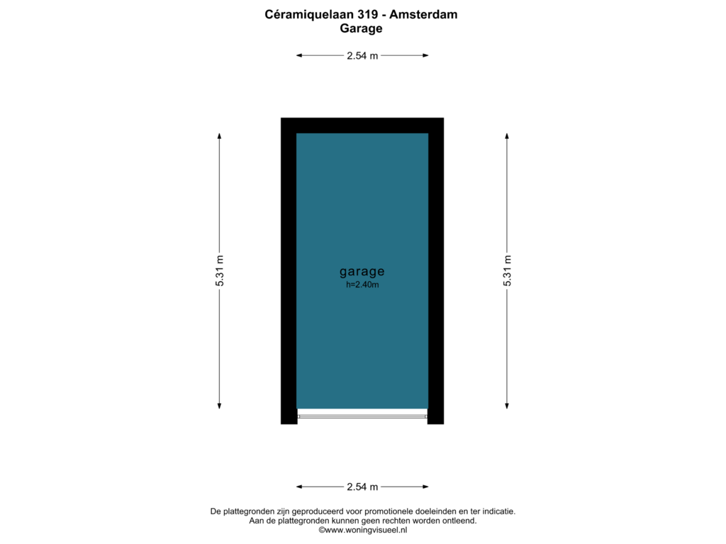 View floorplan of GARAGE of Céramiquelaan 319