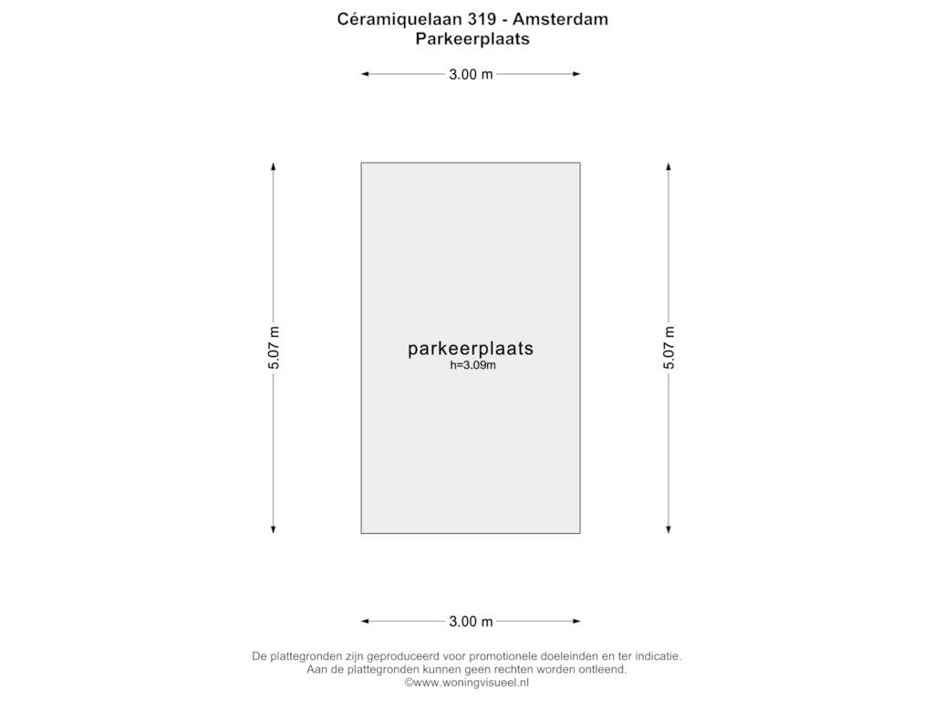 View floorplan of PARKEERPLAATS of Céramiquelaan 319