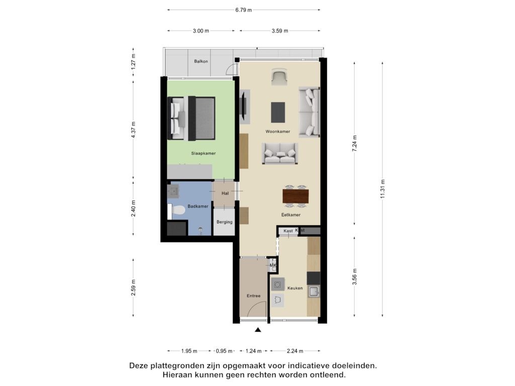 View floorplan of Appartement of Vliestroom 22