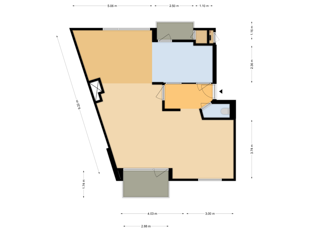 Bekijk plattegrond van Appartement (Option) van Dompvloedslaan 144