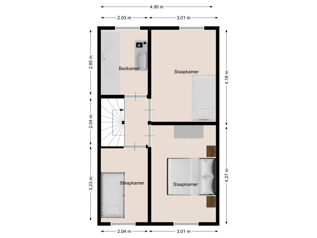 Bekijk plattegrond van 1e Verdieping van Rijnlaan 159